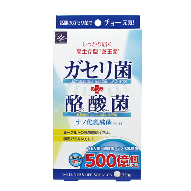 【送料無料】ガセリ菌+酪酸菌　90粒　ウエルネスジャパン/ウエルネスライフサイエンス